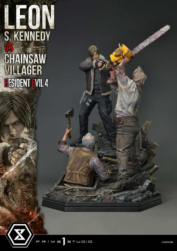 Ultimate Premium Masterline Resident Evil 4 Leon S. Kennedy versus Chainsaw Villager UPMRE4-02 UPMRE4-02S (Licensed)