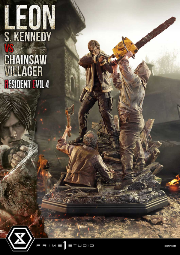 Ultimate Premium Masterline Resident Evil 4 Leon S. Kennedy versus Chainsaw Villager UPMRE4-02 UPMRE4-02S (Licensed) - Image 7