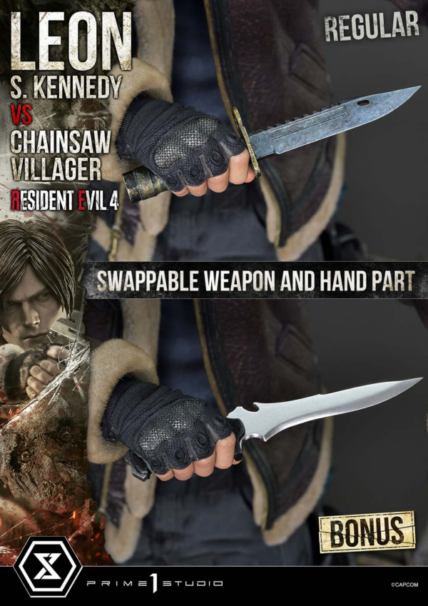 Ultimate Premium Masterline Resident Evil 4 Leon S. Kennedy versus Chainsaw Villager UPMRE4-02 UPMRE4-02S (Licensed) - Image 3