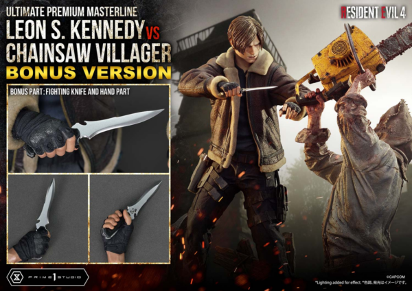 Ultimate Premium Masterline Resident Evil 4 Leon S. Kennedy versus Chainsaw Villager UPMRE4-02 UPMRE4-02S (Licensed) - Image 9